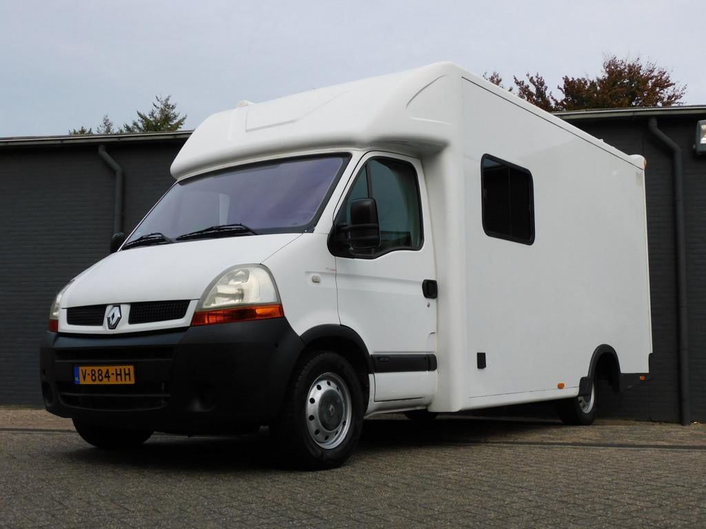 Renault Master T35 2.5dCi L3H2 DEALER ONDERHOUDEN! AIRCO! AC, Auto's, Bestelauto's, Voorwielaandrijving, Stof, Zwart, 4 cilinders