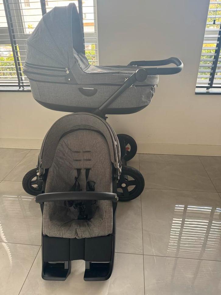 Stokke Trailz combiwagen met Reiswieg, Kinderen en Baby's, Kinderwagens en Combinaties, Gebruikt, Combiwagen, Overige merken, Luchtbanden