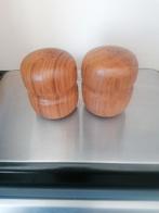 Deens Design Teak Peper en Zoutstel, Bruin, Ophalen of Verzenden, Zo goed als nieuw, Minder dan 25 cm
