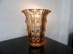 Art Deco Boheemse Vaas Stolzle, orange, Ophalen of Verzenden