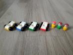 Vintage Fisher Price 4x Auto En 3x Poppetjes Jaren 70, Ophalen of Verzenden, Gebruikt, Speelset