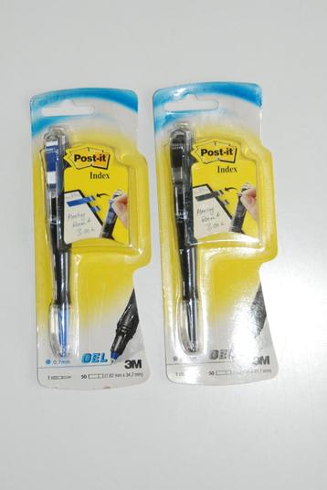 2 Post-it Index Gel pennen met Tabs Markers NIEUW beschikbaar voor biedingen