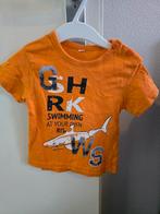 Oranje shirtje met print en tekst maatje 80 NIEUW, Kinderen en Baby's, Babykleding | Maat 80, Nieuw, Shirtje of Longsleeve, Ophalen of Verzenden