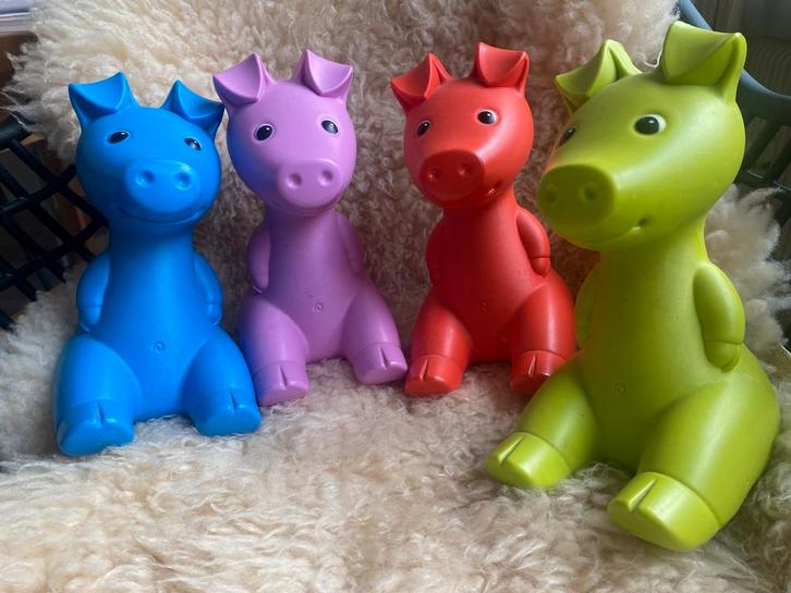 Vintage spaatpotten va. Ikea, Verzamelen, Spaarpotten, Zo goed als nieuw, Dier, Kunststof, Ophalen of Verzenden