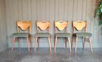 4x vintage stoelen retro Scandinavisch design chairs, Huis en Inrichting, Stoelen, Hout, Gebruikt, Vier, Nvt