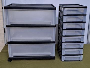2 x plastic ladenkast / opbergbox beschikbaar voor biedingen