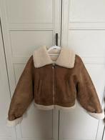 Mango shearling lined boxy jacket, Kleding | Dames, Jassen | Winter, Mango, Bruin, Ophalen of Verzenden, Zo goed als nieuw