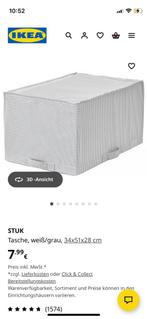 IKEA STUK Tas - Wit/Grijs - 34x51x28cm - Nieuw, Ophalen of Verzenden, Nieuw
