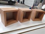 3 stuks - Massief eiken wandvakken 375 x 375 mm, Ophalen, Zo goed als nieuw