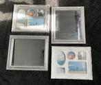 2 Nwe spiegels en 2 nwe fotolijsten (zilver/wit), barokstijl, Ophalen, Nieuw
