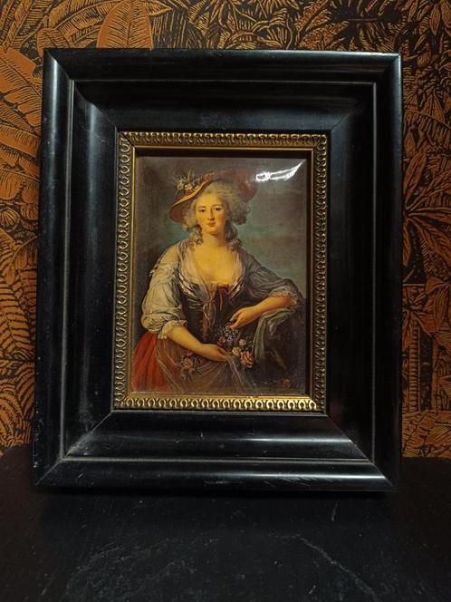 Vintage polysmalt Damesportret (1976) Doña Isabel Hermana, Antiek en Kunst, Kunst | Schilderijen | Klassiek, Ophalen of Verzenden