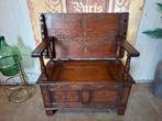 Antieke Victoriaanse halbank, haltafel met klep luikje, Ophalen of Verzenden