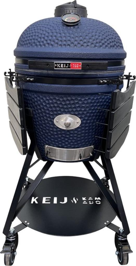Keij Kamado Blue Legend Large Showmodel, Tuin en Terras, Houtskoolbarbecues, Nieuw, Met accessoires, Ophalen