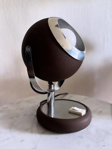 Herda space age desklamp brown chrome eye ball beschikbaar voor biedingen