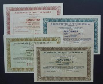 Noordwester Hypotheekbank te Amsterdam 1918/1935  4x beschikbaar voor biedingen