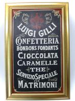 Handgeschilderd vintage reclame bord / Olijfolie / Italië, Verzamelen, Merken en Reclamevoorwerpen, Ophalen of Verzenden, Zo goed als nieuw