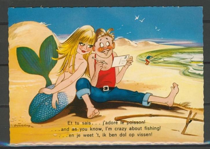 Humor Comic  Nostalgie Vintage Ansichtkaart f-65a jdu, Verzamelen, Ansichtkaarten | Themakaarten, Ongelopen, 1940 tot 1960, Overige thema's