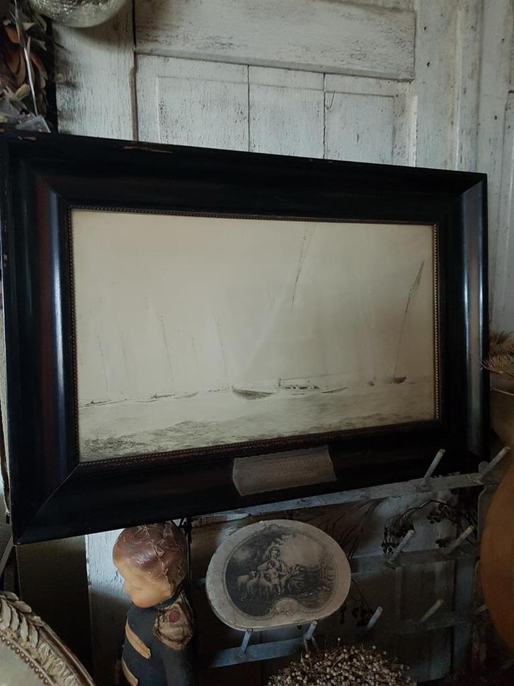 Antieke repro zeilwedstrijd  lucassen prijs 1921, Antiek en Kunst, Antiek | Woonaccessoires, Ophalen of Verzenden