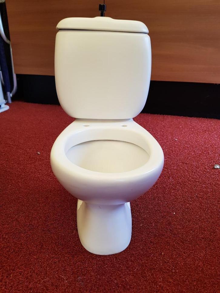 Sphinx WC potje met spoelbak [ miniatuur / showroom model ], Doe-het-zelf en Verbouw, Sanitair, Zo goed als nieuw, Toilet, Steen