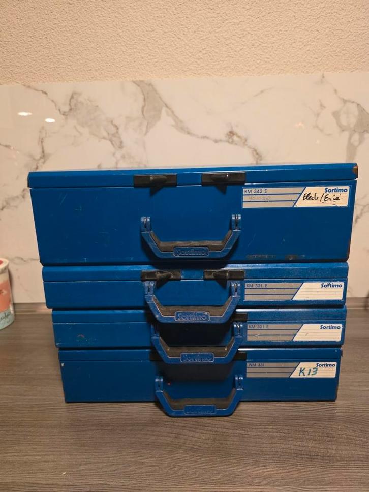 Sortimo kofferset 4-delig KM/WM met handgrepen, Doe-het-zelf en Verbouw, Gereedschapskisten, Gebruikt, Ophalen of Verzenden