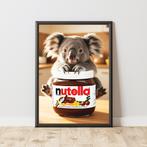 Dieren in nutella - ingelijste poster, Verzamelen, Rechthoekig Staand, Met lijst, A4 of kleiner, Nieuw