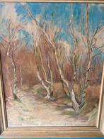 Berkenbomen, G. Bergsma (1873-1955), Antiek en Kunst, Kunst | Schilderijen | Klassiek, Ophalen of Verzenden