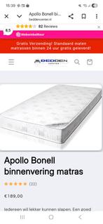 Apollo Bonell binnenveringsmatras 130x190, Ophalen, 190 cm of minder, Zo goed als nieuw, Matras