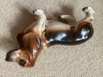 Basset biscuit porselein // hoog 10x18x6.5 cm, Ophalen of Verzenden, Zo goed als nieuw, Dier