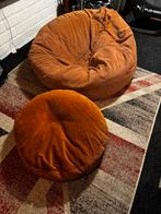 Lebel zitzak xxl inc kleine poef ., Ophalen, Gebruikt, Bruin, Zitzak