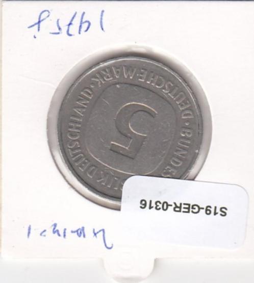 S19-GER-0316 Germany 5 Mark 1975 J   VF, Postzegels en Munten, Munten | Europa | Niet-Euromunten, Duitsland, Verzenden