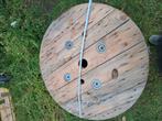 Houten kabelhaspel 1 meter doorsnede, Ophalen, Zo goed als nieuw, Rond, Hout