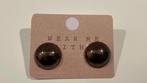 Bronskleurige ronde oorstekers, Sieraden, Tassen en Uiterlijk, Oorbellen, Overige materialen, Gebruikt, Ophalen of Verzenden, Knopjes of Stekers
