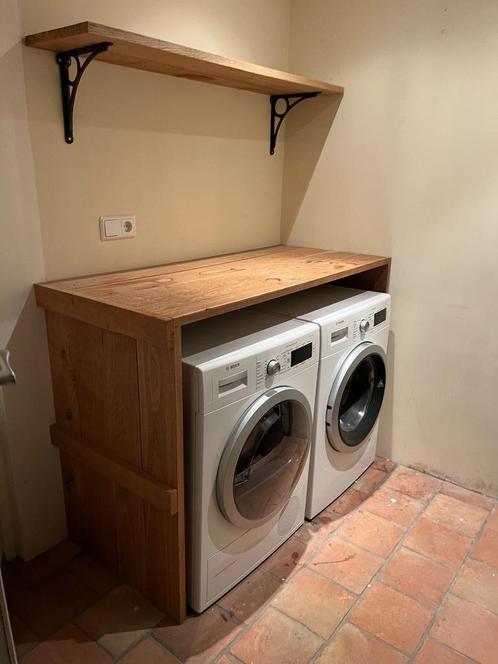 Ombouw Wasmachine en Droger  massief eikenhout, Huis en Inrichting, Kasten | Overige, Gebruikt, Ophalen