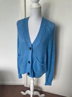 NIEUW blauw grof gehaakt vest met zwarte knopen van Costes, Maat 42/44 (L), Nieuw, Costes, Verzenden