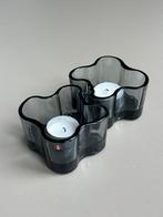 2 Iittala waxinelichtjes houders grijs blauw Alvar Aalto, Huis en Inrichting, Overige materialen, Ophalen of Verzenden, Zo goed als nieuw