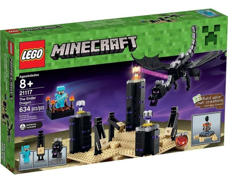LEGO MINECRAFT 21117 – DE ENDERDRAAK – COMPLEET, Kinderen en Baby's, Speelgoed | Duplo en Lego, Zo goed als nieuw, Lego, Complete set