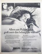 5 vintage reclames Philips elektrische deken 1963-1970, Verzamelen, Ophalen