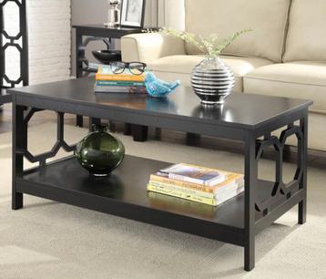 Saloontafel Convenience Concepts Omega zwart (in Verpakking) beschikbaar voor biedingen