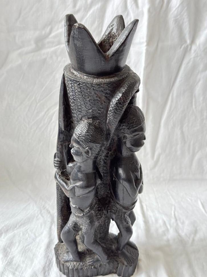 Houten Afrikaanse beker, Antiek en Kunst, Kunst | Beelden en Houtsnijwerken, Ophalen