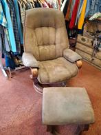 Relax Fauteuil Himolla verstelbaar + draaibaar + voetenbank, Huis en Inrichting, Fauteuils, Ophalen, Gebruikt, 75 tot 100 cm, Hout