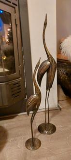 Set van 2 metalen reigers - Countryfield decoratie, Verzamelen, Beelden en Beeldjes, Ophalen of Verzenden