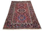 Handgeknoopt Perzisch wol Karaja tapijt medallions 130x195cm, Persian Perzisch vintage oosters hype, Gebruikt, 100 tot 150 cm