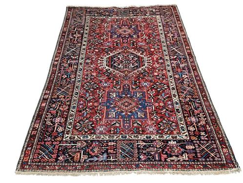 Handgeknoopt Perzisch wol Karaja tapijt medallions 130x195cm, Huis en Inrichting, Stoffering | Tapijten en Kleden, Gebruikt, 100 tot 150 cm