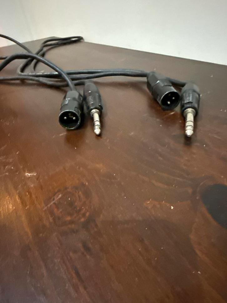 XLR (m) naar Jack 6.35mm Kabel - 1.5m (2x), Audio, Tv en Foto, Audiokabels en Televisiekabels, Gebruikt, Overige kabels, Minder dan 2 meter