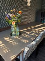 Eettafel Nijhof - zware kwaliteit eikenhout, Ophalen, Gebruikt, Eikenhout, 200 cm of meer