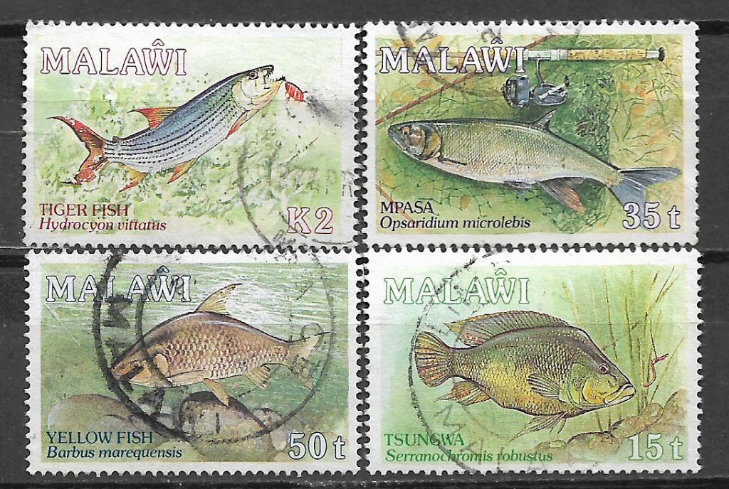 Malawi 1989 Vis 50jr hengelsportvereniging Malawi, Verzenden, Overige landen, Gestempeld