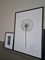 2 posters met zwarte lijsten, Huis en Inrichting, Woonaccessoires | Lijsten, Ophalen, Zo goed als nieuw, Hout, Minder dan 50 cm