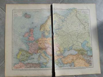 21-22/ Europa politiek overzicht litho uit 1899 beschikbaar voor biedingen