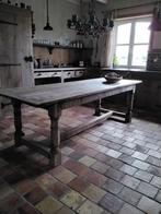 Oud eikenhouten kloostertafel/eettafel 240x85., Antiek en Kunst, Ophalen