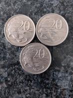 Australie 20 cent 1966 67 en 68 in mooie kwaliteit zie foto', Postzegels en Munten, Munten | Oceanië, Ophalen of Verzenden